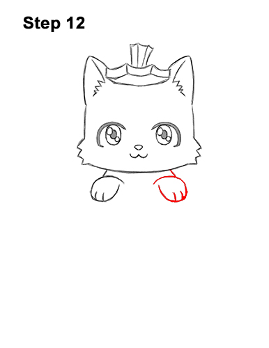 Draw a Cute Black Kitty in a Jack-O'-Lantern 12 How to Draw Cute Cartoon Black Cat Kitten Halloween Chibi Kawaii 12