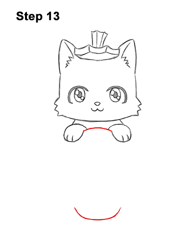 Draw a Cute Black Kitty in a Jack-O'-Lantern 13 How to Draw Cute Cartoon Black Cat Kitten Halloween Chibi Kawaii 13