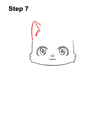 Draw a Cute Black Kitty in a Jack-O'-Lantern 7 How to Draw Cute Cartoon Black Cat Kitten Halloween Chibi Kawaii 7