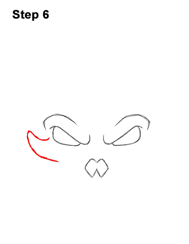 Draw a Creepy Halloween Cat Skull 6 How to Draw Scary Cartoon Cat Skull Halloween 6