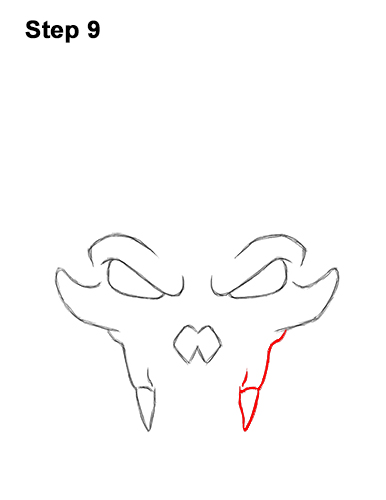 Draw a Creepy Halloween Cat Skull 9 How to Draw Scary Cartoon Cat Skull Halloween 9