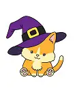 How to Draw Cute Cat Witch Hat Halloween Chibi Kawaii