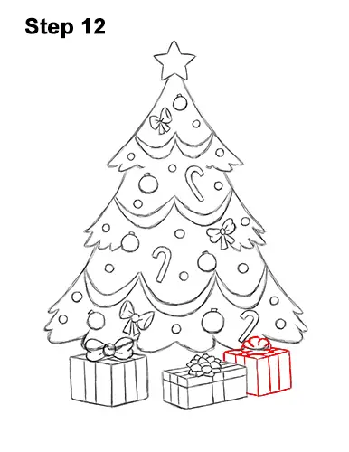 How To Draw A Christmas Tree Video Step By Step Pictures