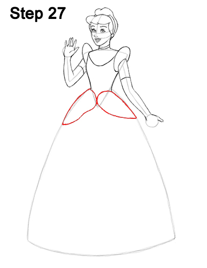 Cinderella Full Body Drawing 27 Draw Cinderella Dress 27