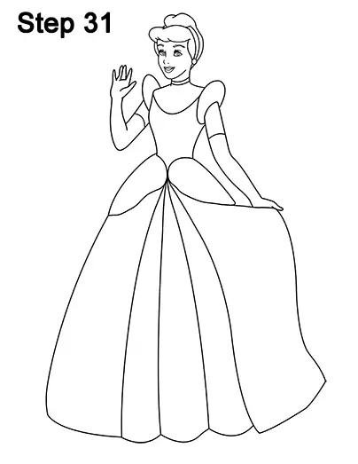 Draw Cinderella Dress 31