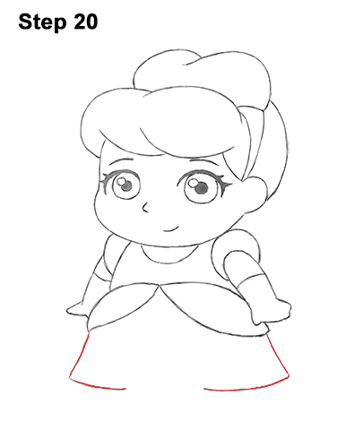 Mini Cinderella Drawing 20 Draw Mini Chibi Little Cinderella 20