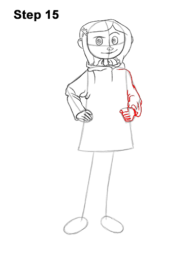 Draw Coraline Full Body 15 How to Draw Coraline Jones Full Body 15