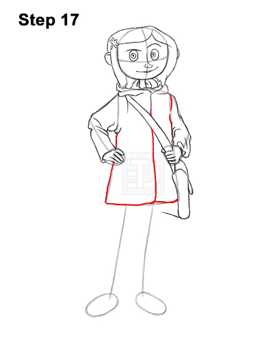 Draw Coraline Full Body 17 How to Draw Coraline Jones Full Body 17