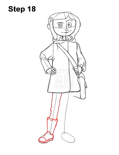 Draw Coraline Full Body 18 How to Draw Coraline Jones Full Body 18