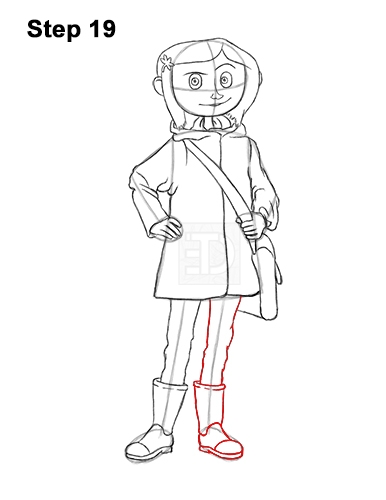Draw Coraline Full Body 19 How to Draw Coraline Jones Full Body 19