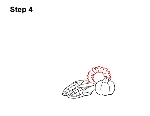 How to Draw Cartoon Cornucopia Thanksgiving 4