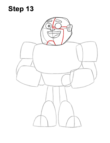 How to Draw Cyborg Teen Titans Go! Full Body 13