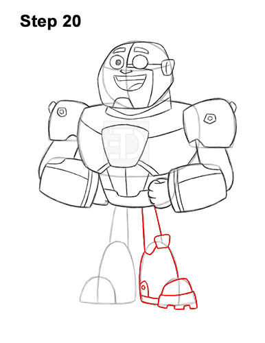 Draw Cyborg Teen Titans Go! 20 How to Draw Cyborg Teen Titans Go! Full Body 20