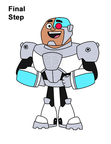 Draw Cyborg Teen Titans Go! How to Draw Cyborg Teen Titans Go! Full Body