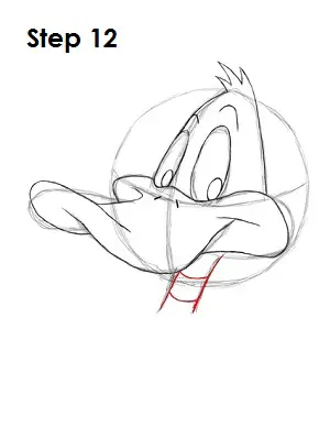 Draw Daffy Duck Step 12