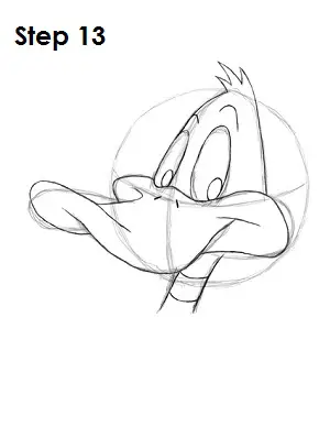 Draw Daffy Duck Step 13