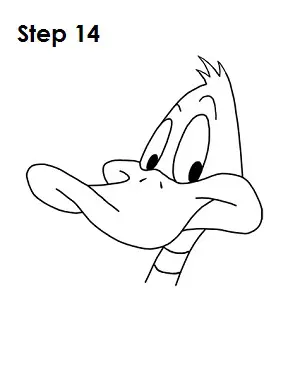 Draw Daffy Duck Step 14