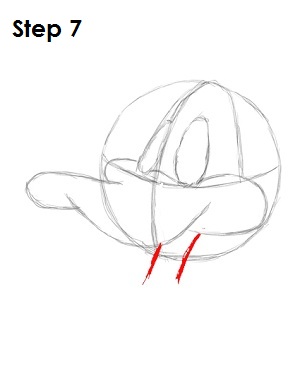 Draw Daffy Duck Step 7
