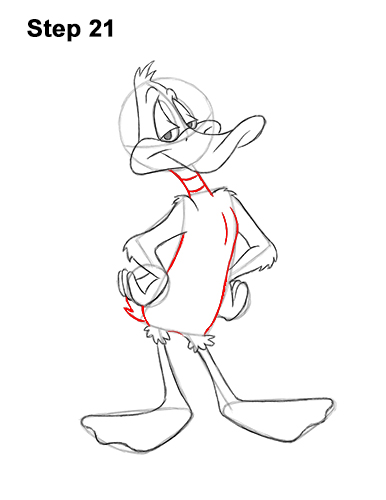 Draw Daffy Duck Full Body 21 How to Draw Daffy Duck Full Body Looney Tunes 21