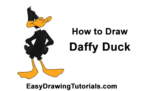 How to Draw Daffy Duck Full Body Looney Tunes