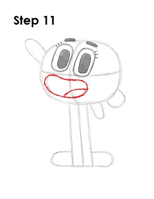 How to Draw Darwin Watterson 11 How to Draw Darwin Watterson Step 11