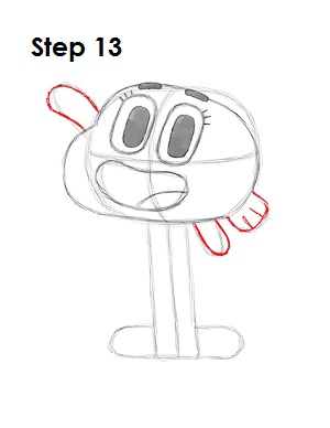 How to Draw Darwin Watterson 13 How to Draw Darwin Watterson Step 13