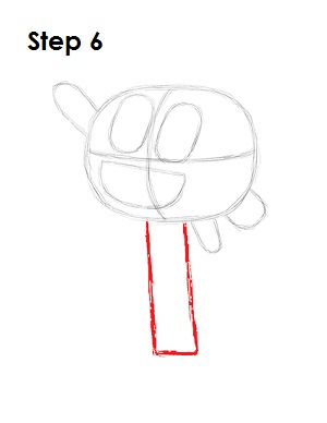 How to Draw Darwin Watterson 6 How to Draw Darwin Watterson Step 6