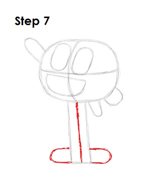 How to Draw Darwin Watterson 7 How to Draw Darwin Watterson Step 7