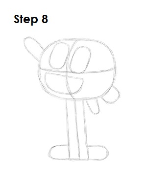 How to Draw Darwin Watterson 8 How to Draw Darwin Watterson Step 8