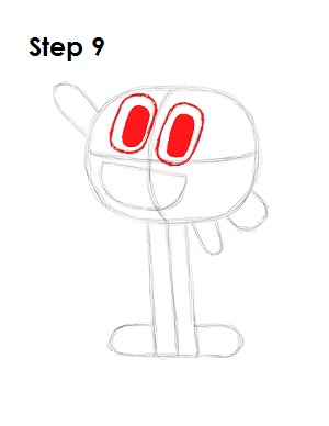 How to Draw Darwin Watterson 9 How to Draw Darwin Watterson Step 9