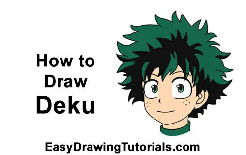 How to Draw Deku Izuku Midoriya Head My Hero Academia