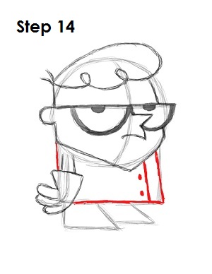 How to Draw Dexter Step 14 How to Draw Dexter Step 14