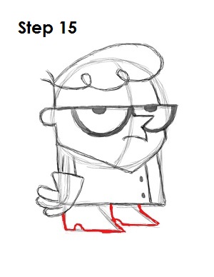 How to Draw Dexter Step 5 How to Draw Dexter Step 15