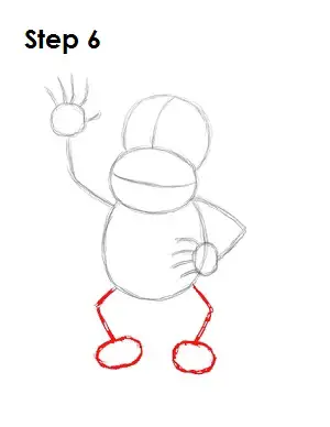 How to Draw Diddy Kong Step 6