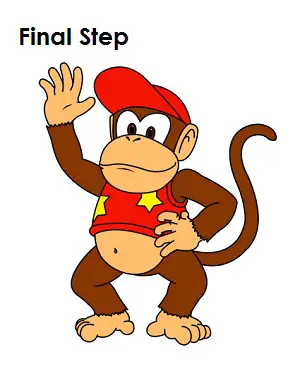 How to Draw Diddy Kong Final Step
