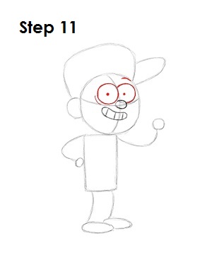 How to Draw Dipper Pines Step 11 Draw Dipper Pines Step 11