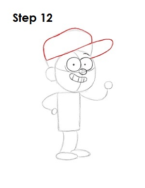How to Draw Dipper Pines Step 12 Draw Dipper Pines Step 12