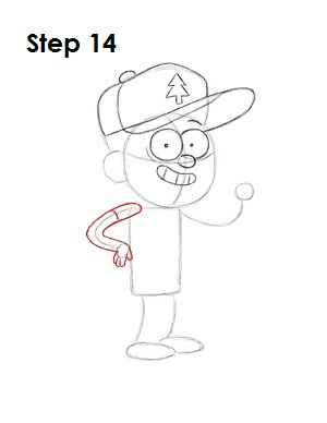 How to Draw Dipper Pines Step 14 Draw Dipper Pines Step 14