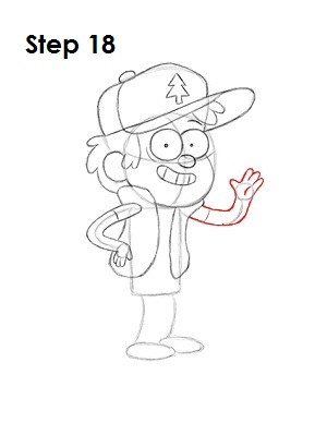 How to Draw Dipper Pines Step 18 Draw Dipper Pines Step 18