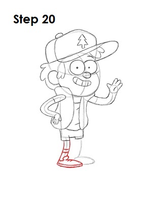 How to Draw Dipper Pines Step 20 Draw Dipper Pines Step 20
