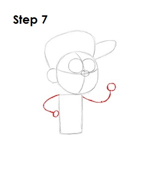 How to Draw Dipper Pines Step 7 Draw Dipper Pines Step 7