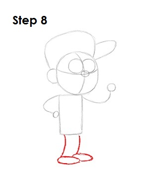 How to Draw Dipper Pines Step 8 Draw Dipper Pines Step 8