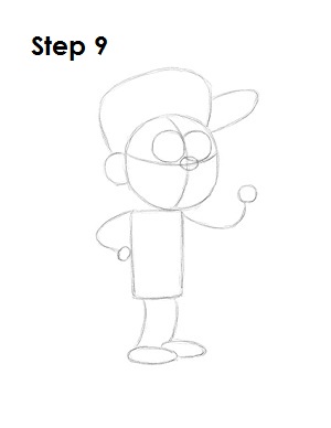 How to Draw Dipper Pines Step 9 Draw Dipper Pines Step 9