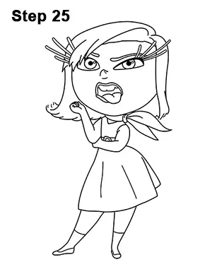 how to draw disgust inside out