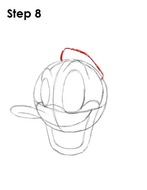 Draw Donald Duck Step 8