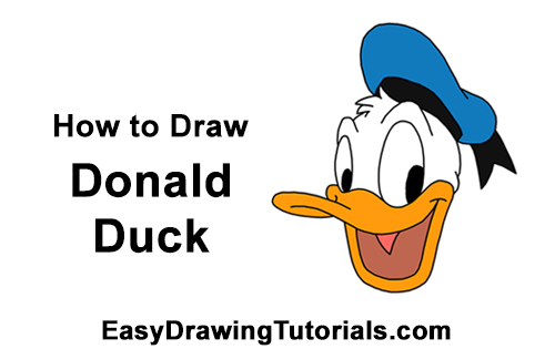 How to Draw Donald Duck Head Disney
