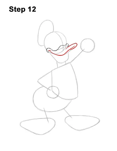 How to Draw Donald Duck Full Body 12