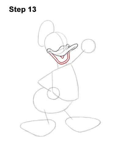 How to Draw Donald Duck Full Body 13