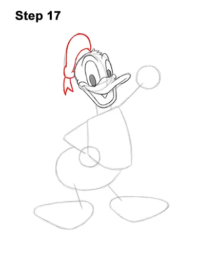 How to Draw Donald Duck Full Body 17