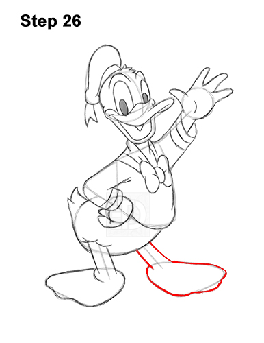 Draw Donald Duck Full Body 26 How to Draw Donald Duck Full Body 26